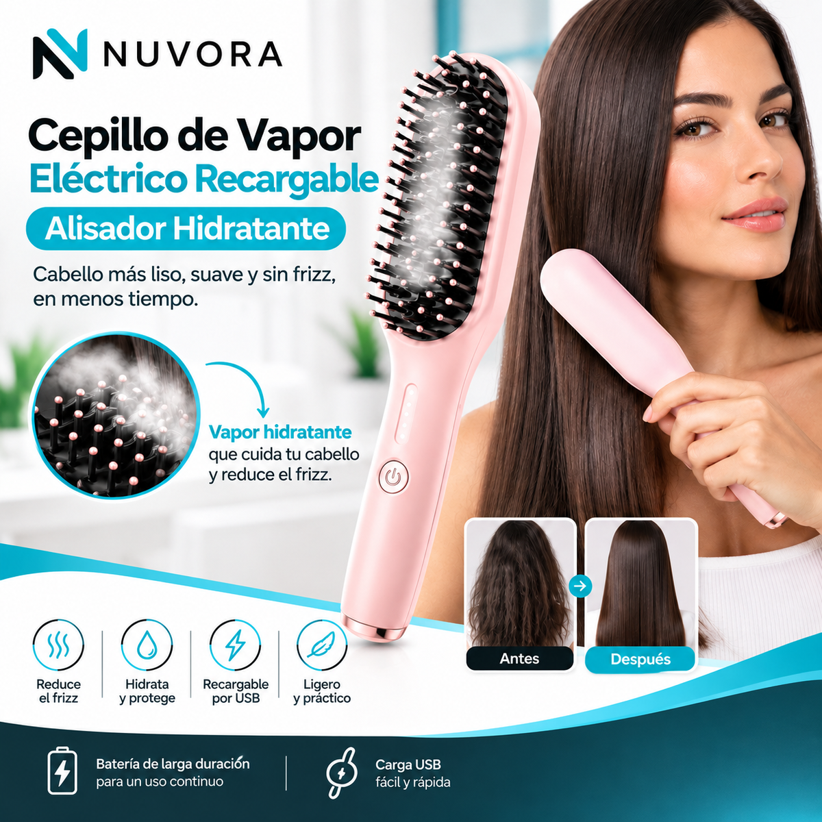 Cepillo eléctrico a vapor