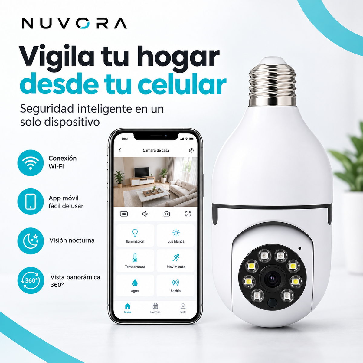 CAMARA FOCO DE SEGURIDAD HP PANORAMICA