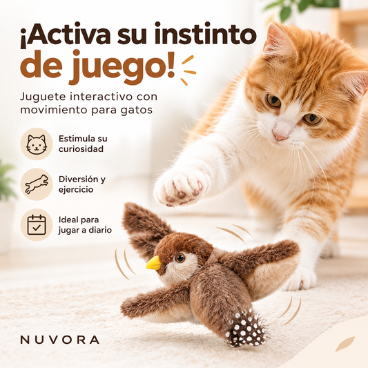 Pájaro Volador Interactivo para Gatos – Diversión y Juego Activo