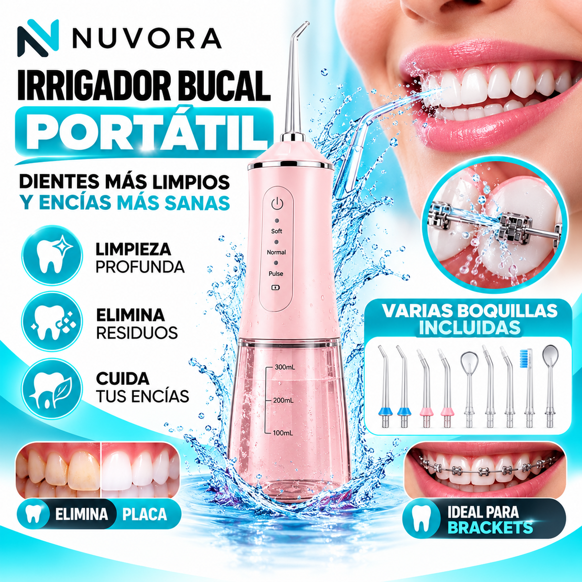 HIGIENIZADOR DENTAL  IDEAL PARA PERSONAS CON BRACKETS